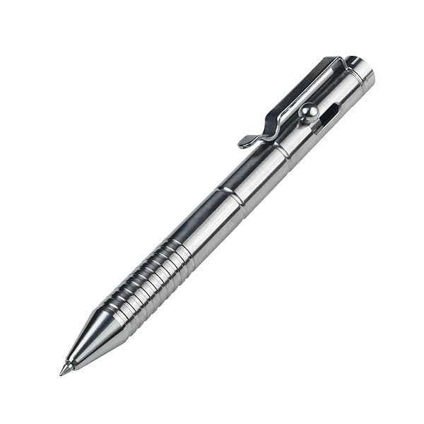 SMOOTHERPRO Titanium Bolt Action Pen for Tremors & Arthritis - EDC Natural Color for Effortless Writing