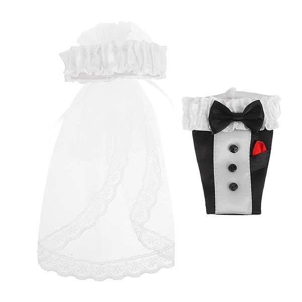 STOBOK 2pcs Wedding Wine Bag Set - Bride & Groom Bottle Covers for Party Decor & Centerpieces