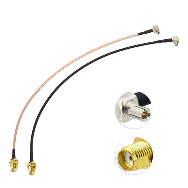 Superbat SMA to TS9 Coaxial Cable 12inch 2pcs SMA Female to 90 Degree TS9 Pigtail for 4G Modem Router USB MiFi Hotspots Antenna Adapter