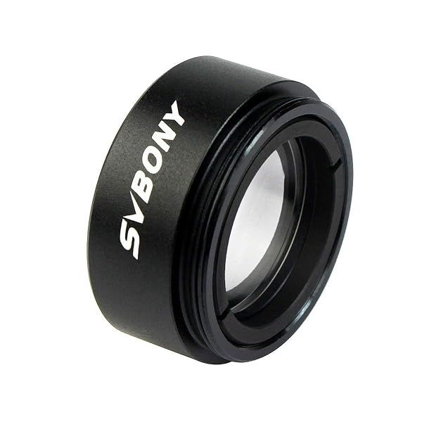 SVBONY 0.5X Telescope Focal Reducer 1.25 inches Filter Thread 28x0.6mm on Both Sides Reduces The Focal Length for Telescope Eyepiece Astronomical