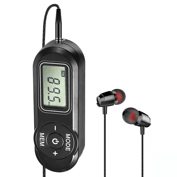 Upgrade Your Walk with SWDSTP Mini FM Walkman Radio - Portable, Digital Tuning, Headphones & Belt Clip Included!