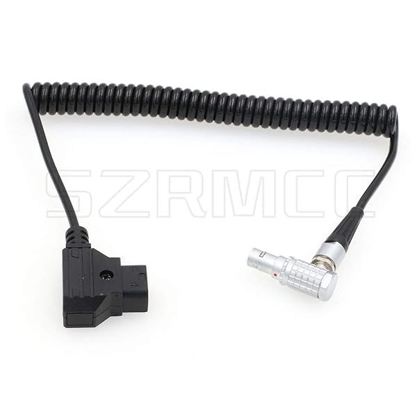 SZRMCC Dtap 2 Pin Male to 0B 6 Pin Coiled Power Cable for DJI Wireless Follow Focus Motor Unit
