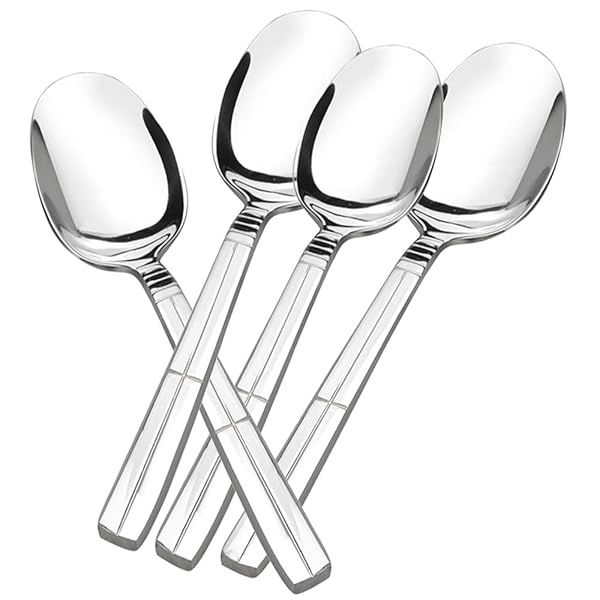 Saedy Stainless Steel Banquet Serving Spoon Set of 8 Durable Elegant Design for Parties and Events