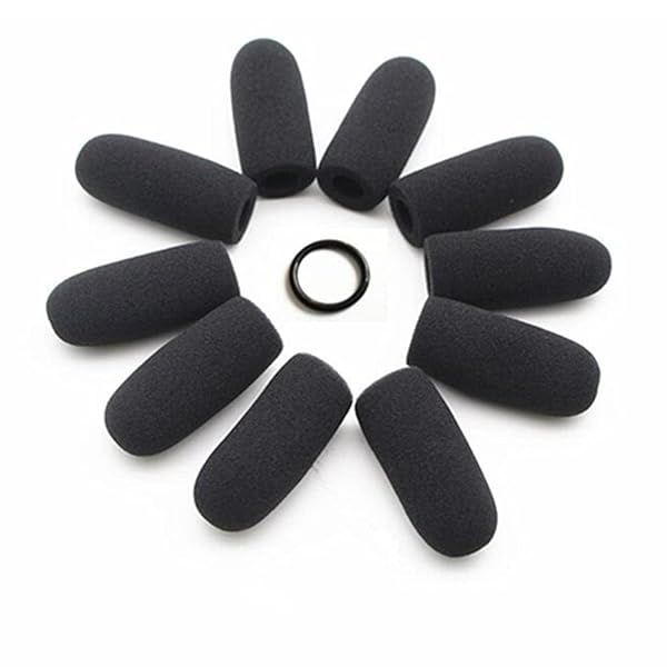 10 Pack Soft Mic Foam Covers for David Clark M-4/M-7 & Lightspeed Headsets - Premium Windscreens