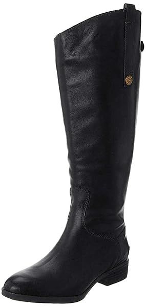 Shop Sam Edelman Women's Penny Classic Equestrian Boot - Black Leather, Size 7.5 Medium US