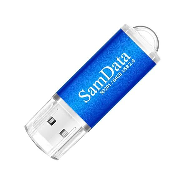 SamData 64GB USB Flash Drive - Fast USB 2.0 Thumb Drive for Easy Data Storage & Transfer