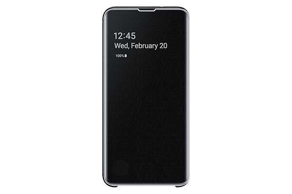 Buy Samsung Galaxy S10e S-View Flip Case in Black - EF-ZG970CBEGUS | Stylish Protection & Easy Access