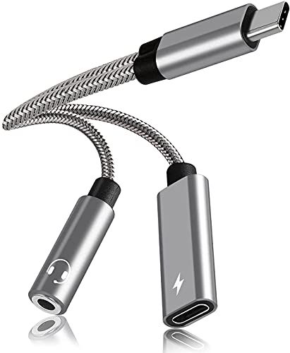 Samsung Galaxy S24 Headphone Adapter: 2-in-1 USB-C to 3.5mm Hi-Res DAC & PD 60W Fast Charging for Pixel 7/6 & Galaxy S Series