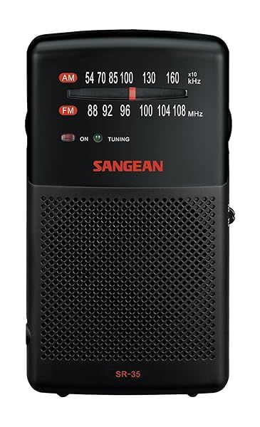 Buy Sangean SR-35 AM/FM Pocket Analog Radio - Compact, Stylish & High-Quality Sound in Black