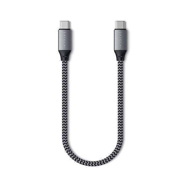 Satechi USB C to USB C Cable 100W  Compatible with iPhone 16 Pro Max/16 Pro/16/16 Plus, iPad Mini 6/Pro 2021, iPad Air 4, MacBook Pro 2020, Samsung Galaxy S23, Switch and More (10in/25cm)
