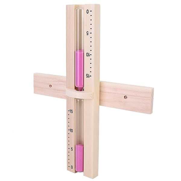 15-Minute Wooden Sauna Sand Timer - Wall-Mounted Rotating Hourglass for Heat Resistance & Style