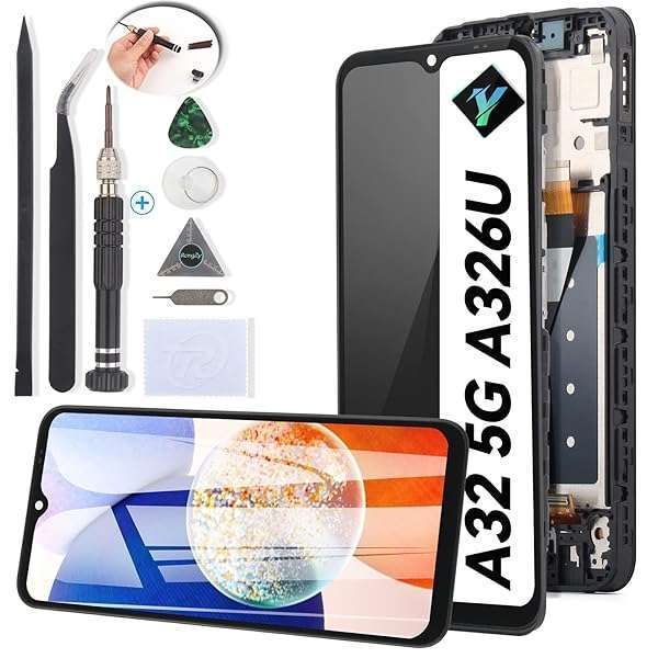 Samsung Galaxy A14 5G Screen Replacement - Touch Digitizer Assembly Kit (Black with Frame)