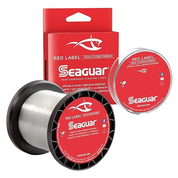 Seaguar Red Label 100% Fluorocarbon Fishing Line 4lbs, 250yds - Clear, High Strength & Durable