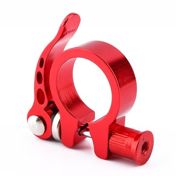 Bike Quick Release Seat Clamp 34.9mm Red Fits 30.4 30.8 31.6mm Seat Posts