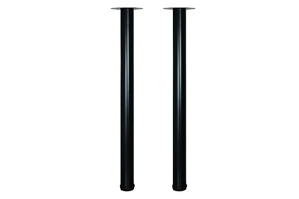 "Shepherd Hardware 8570E Fixed Steel Furniture Legs - 27.5" Black Desk/Table Legs (2-Pack)"