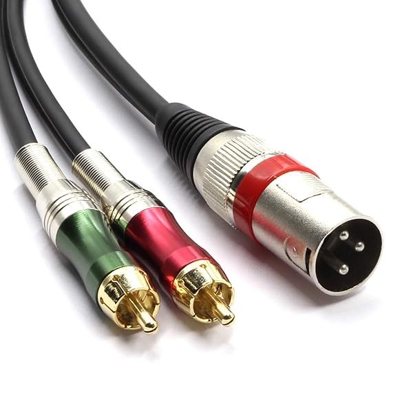 SiYear 10FT XLR Male to Dual RCA Y Splitter Cable - 3 Pin Stereo Audio Adapter (3M)