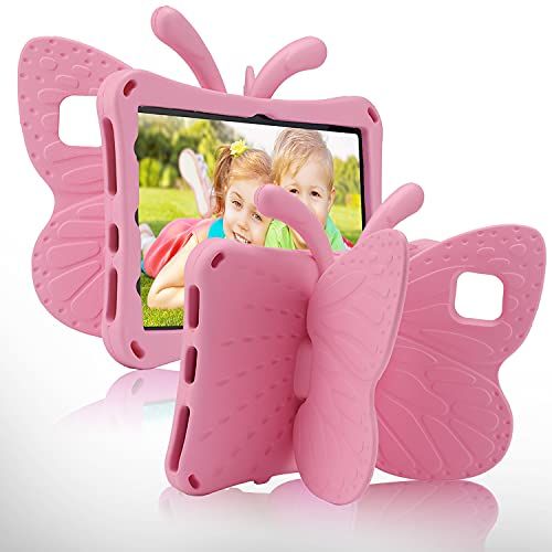 Simicoo Kids Case for Samsung Galaxy Tab A8 10.5 - Cute Butterfly Design, Shockproof & Lightweight EVA Cover (Pink)