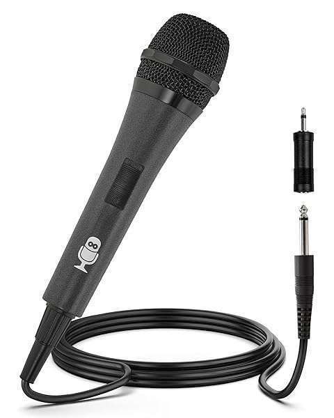 Unidirectional Singing Machine Wired Microphone for Karaoke - Perfect for Parties & Public Speaking