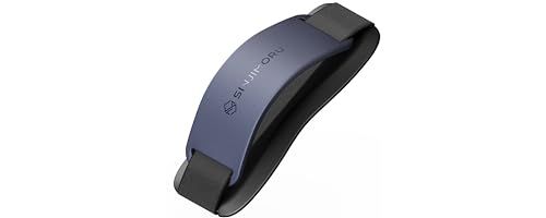 Sinjimoru Phone Grip with Silicone Band - Comfortable One-Hand Holder & Kickstand for iPhone, Android, Kindle - Midnight Blue