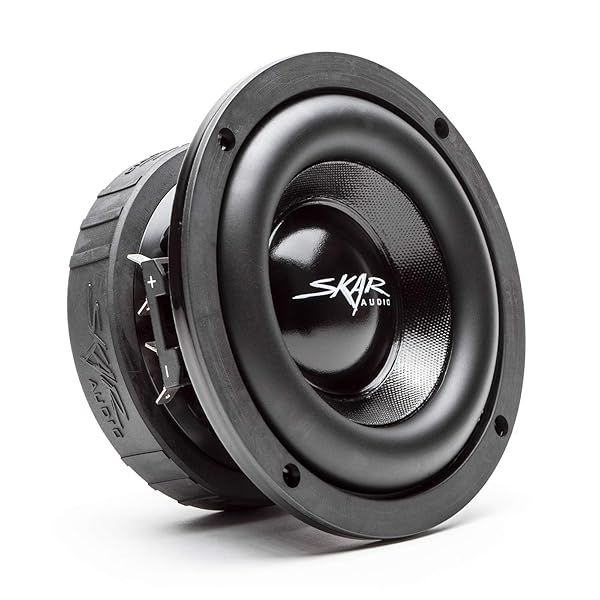 "Top Skar Audio EVL-65 D4 6.5" Subwoofer: 400W Max Power & Dual 4 Ohm Performance"