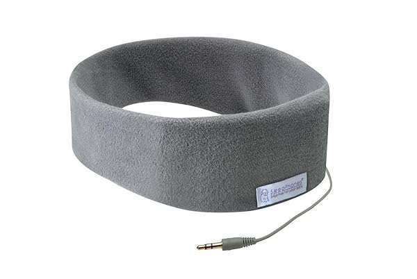 SleepPhones AcousticSheep Classic: Comfortable Corded Headphones for Sleep & Travel - Soft Gray Fleece (Size M)