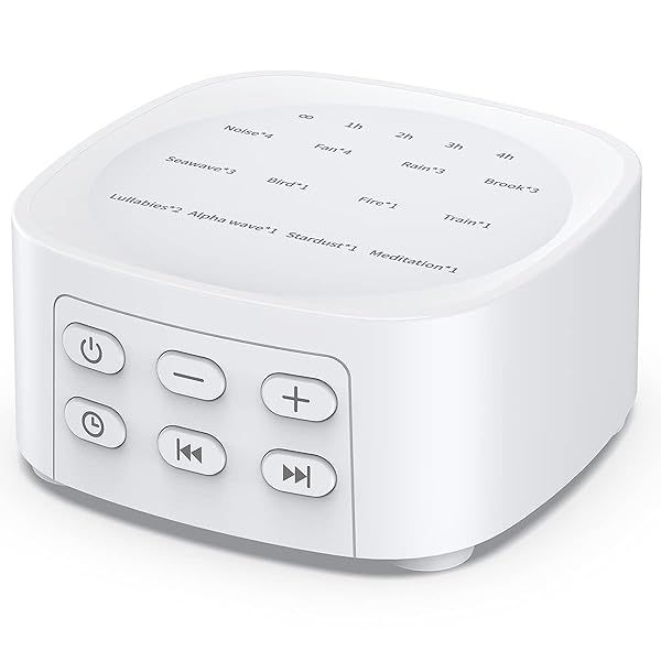Sleepbox White Noise Machine: 25 Soothing Sounds, 36 Volume Levels & Timers for Home, Office & Travel