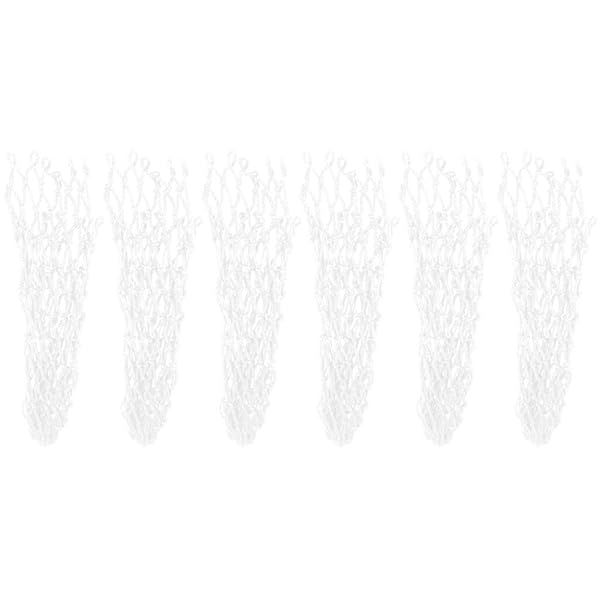 Snooker Table Replacement Pockets Set 6PCS Long Lasting Billiards Net Pockets for Billard Tables White Color