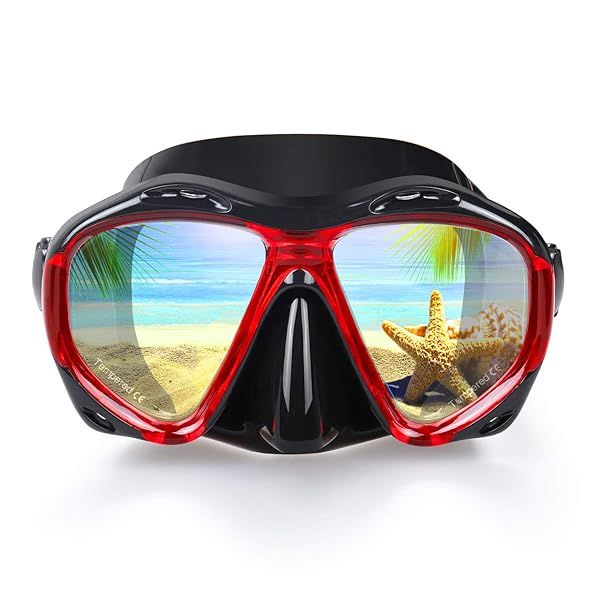 Panoramic HD Snorkel Diving Mask - Anti-Fog, Tempered Glass Goggles for All Ages | Perfect for Diving, Snorkeling & Swimming