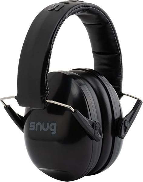 Snug Kids Ear Protection: Noise Cancelling Earmuffs for Toddlers, Children & Adults - Sound Proof Headphones (Black)