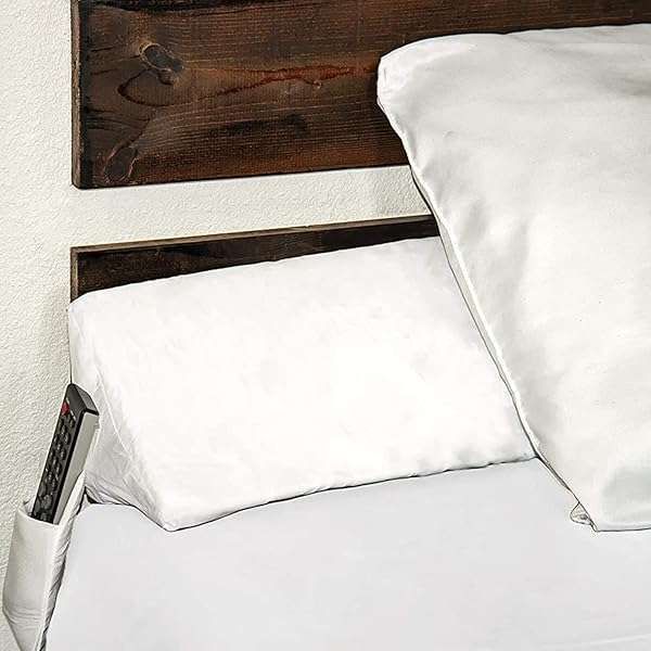 SnugStop Bed Wedge: Original Gap Filler for Headboard & Mattress | Triangle Pillow Wedge | Queen Size Bed Stoppers