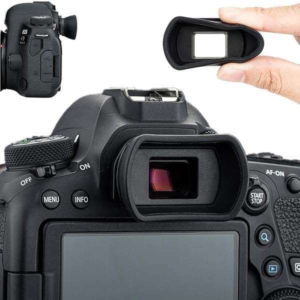 Soft Camera Eyecup for Canon EOS 6D, 5D, 90D, 80D, Rebel T7i & More - Comfortable Eyepiece Replacement