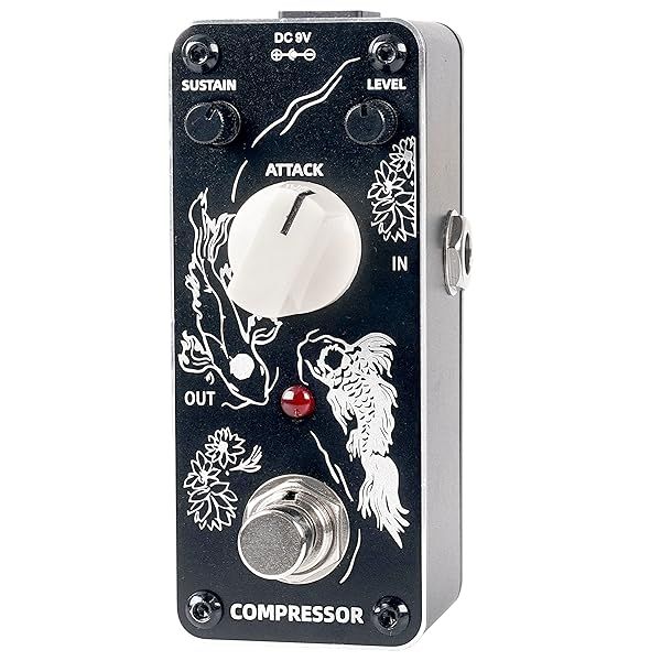 Sondery Mini Compressor Pedal for Guitar & Bass | True Bypass, Sustain Control, Art Design Series