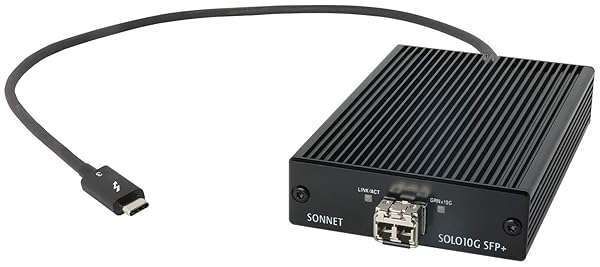 Sonnet Solo 10G Thunderbolt 3 to SFP+ Adapter: Fast 10 Gigabit Ethernet with SR Module Included