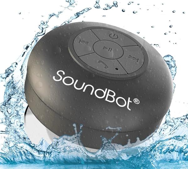 Soundbot SB510 HD Bluetooth Shower Speaker: Water-Resistant, 6hrs Playtime, Handsfree Mic & Suction Cup - Perfect for Showers!