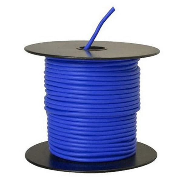 Southwire 55669423 14-Gauge Blue Primary Wire Bulk Spool - 100 Feet for Electrical Projects