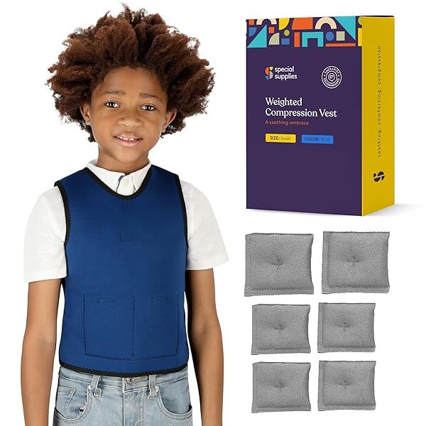 Special Supplies Weighted Sensory Compression Vest for Kids - Adjustable Fit, Small Size (Pack of 1)