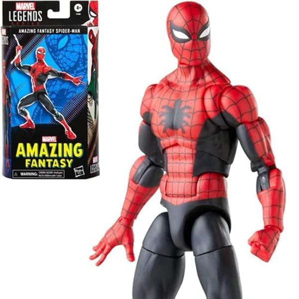 Spider-Man Marvel Legends 60th Anniversary Action Figure - 6-Inch Classic with 9 Accessories for Ages 4+