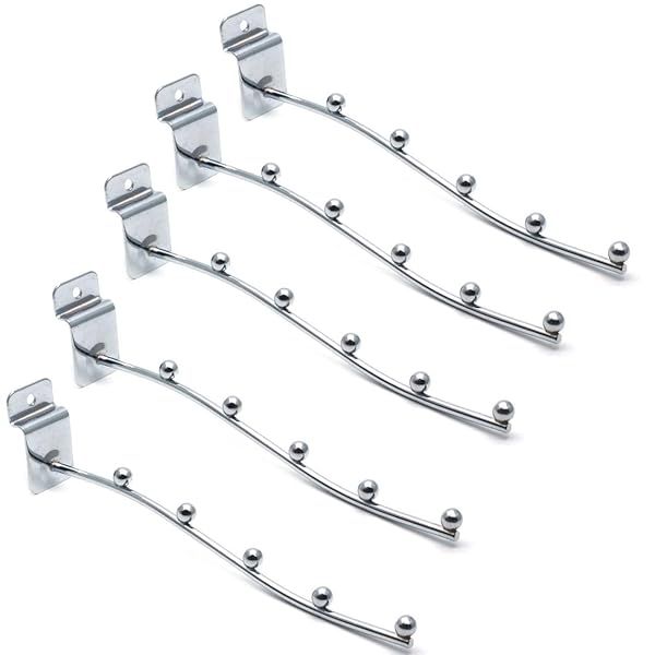 5Pcs Wall Mount Clothes Hangers - 20cm Coat Hooks for Closet Storage & Organization