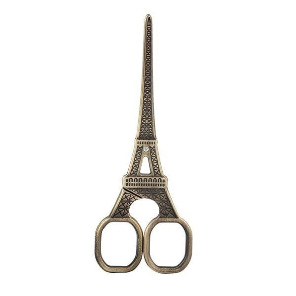 Fashionable Eiffel Tower Stainless Steel Scissors for DIY & Embroidery - Bronze Sewing Shears