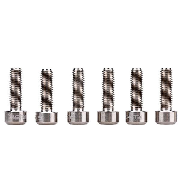 6Pcs M5x16mm Alloy Cycle Stem Face Plate Bolts - Durable Hex Tapered Screws for Bikes
