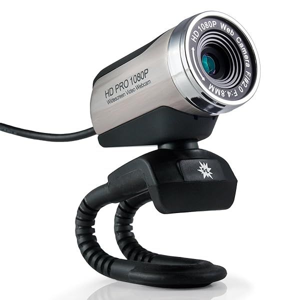 Stopmotion Explosion USB 2.0 HD Pro Webcam 1080p with Microphone & Flex Stand for Windows & Mac