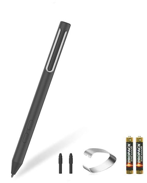 Stylus Pen for Microsoft Surface Pro X/8/7/6/5/4/3 & Surface Book/Laptop - 1024 Pressure Sensitivity (Black)