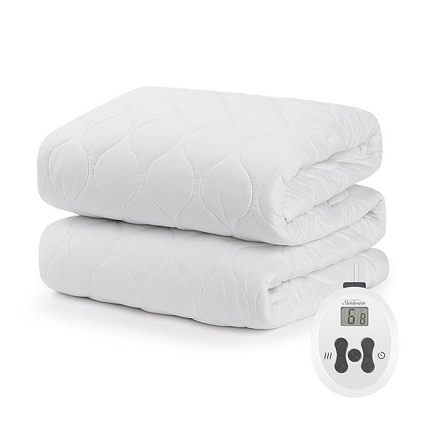 Sunbeam Restful Quilted Heated Mattress Pad - Twin, Water Resistant & Cozy Comfort