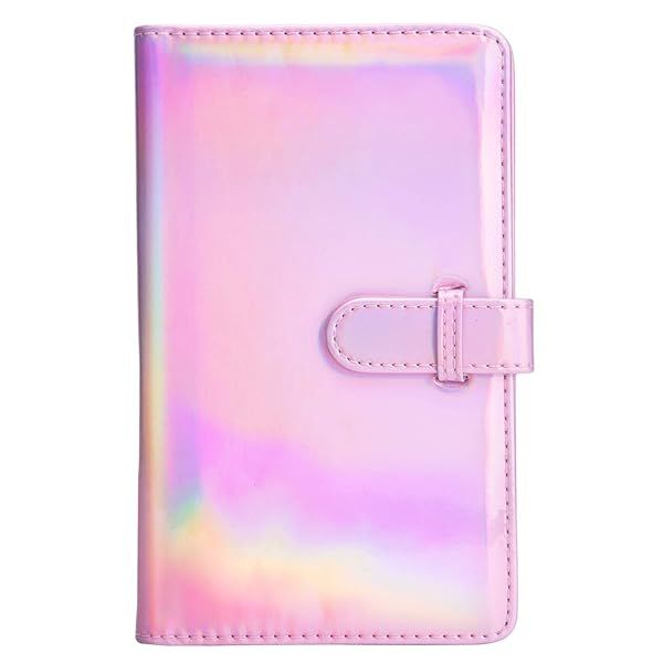 Sunmns Bright Pink PU Leather Photo Album for Fujifilm Instax Mini 12 11 9 8 90 8+ 26 7s and Polaroid Snap Zip Z2300 PIC-300 Film