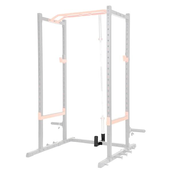 Sunny Health & Fitness SF-XFA003 Bar Holder Attachment for Power Racks - Durable & Versatile Black Accessory