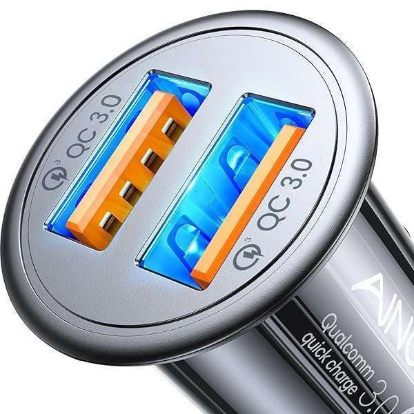 AINOPE 45W USB Fast Car Charger for Samsung S25/S24/S23 & iPhone 16/15/14/13 - Quick Charge All Metal Adapter