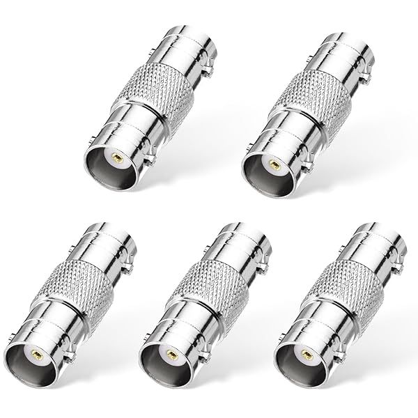 Superbat BNC Adapter 5pcs - Female to Female Coaxial Connector for CCTV & Video Broadcast Systems