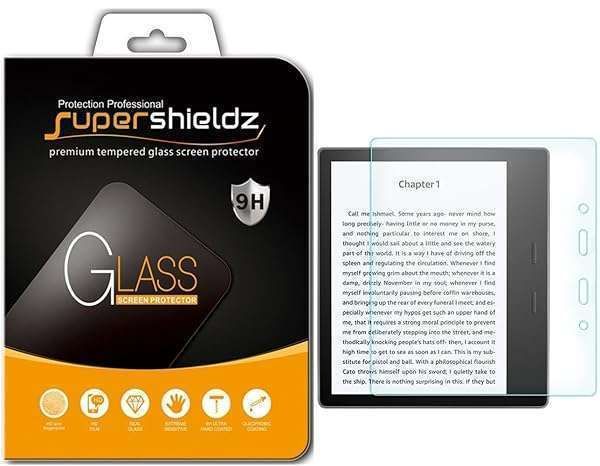 Supershieldz 2 Pack Tempered Glass Screen Protector for Kindle Oasis (10th & 9th Gen) - Anti-Scratch, Bubble-Free
