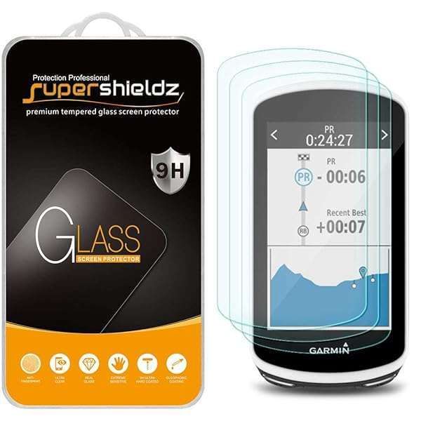 Supershieldz 3 Pack Tempered Glass Screen Protector for Garmin Edge 1030/Plus - Anti-Scratch & Bubble-Free