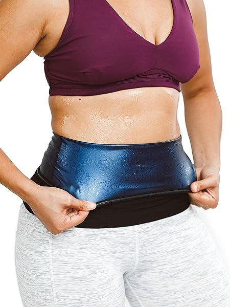 Best Sweat Shaper Waist Trimmer for Women - Neoprene-Free Sauna Belt for Slimming & Shaping (Black, Medium)